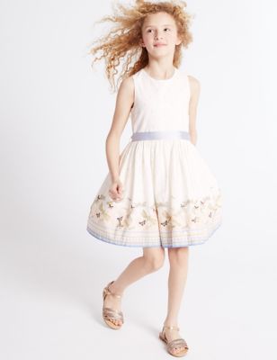 Printed Pure Cotton Dress &#40;3-14 Years&#41;
